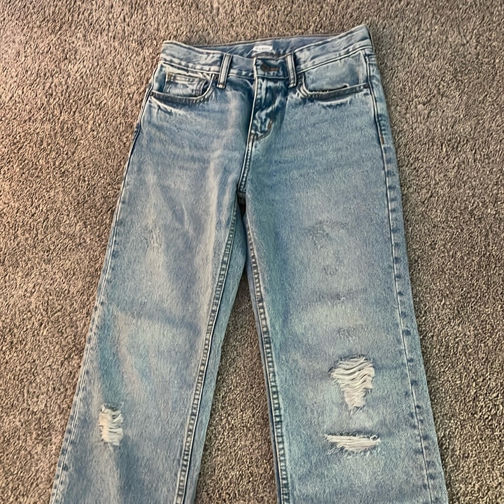 High waisted straight slouchy Old Navy girls jeans